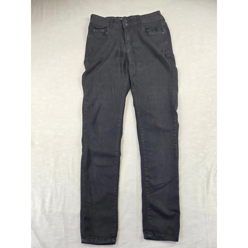 WallFlower Women's Black Skinny Jeans Size 11 Mid Rise Stretch